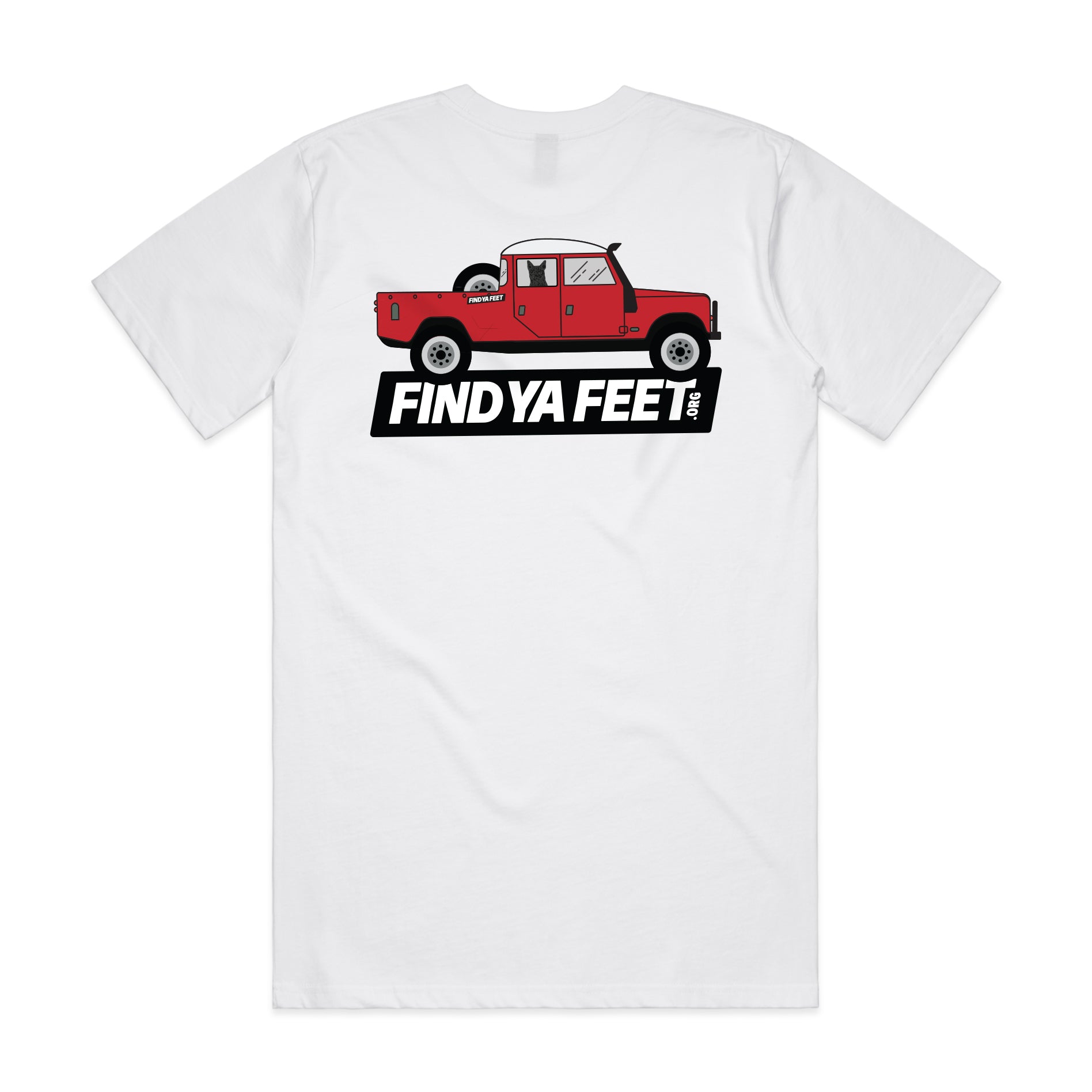 Find Ya Feet - Red Dog Red Ute Tee