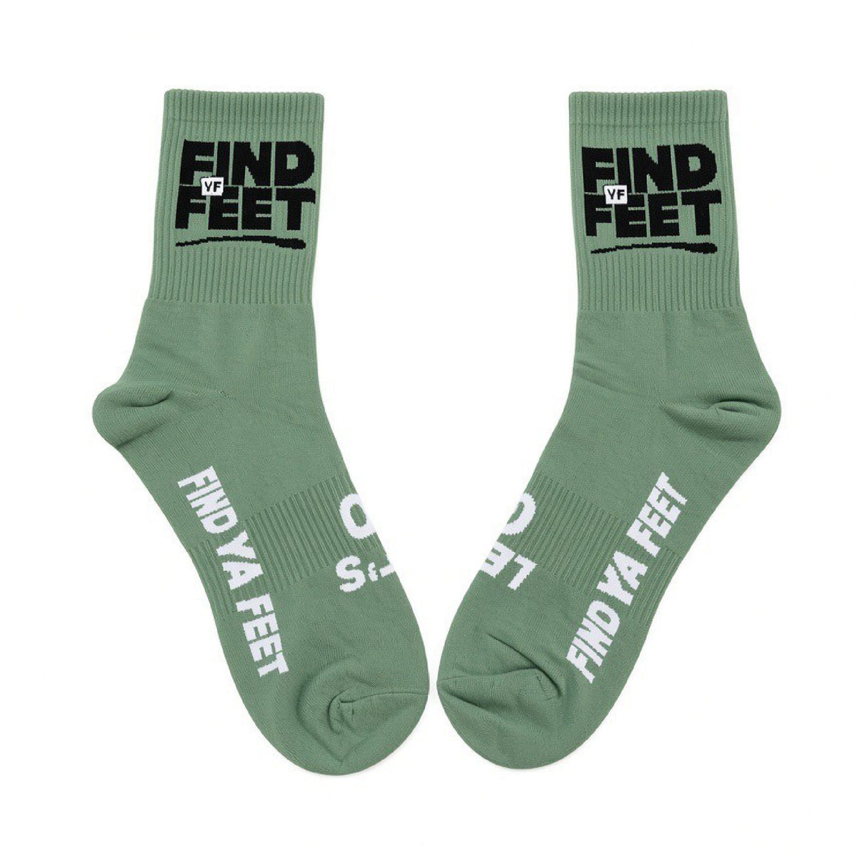 Find Ya Feet Crew Socks (Green)